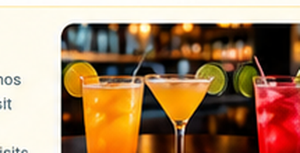 Bar colorful cocktails