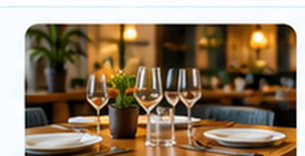 Restaurant interior table setup